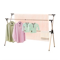 YUBELLES Clothes Drying Rack, Adjustable and Fold
