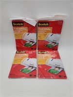 4 New Scotch Thermal Laminating Pouches 5 x 7
