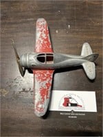 Vintage die cast toy airplane marked US Army