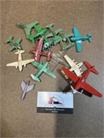 Vintage plastic  toy  airplanes