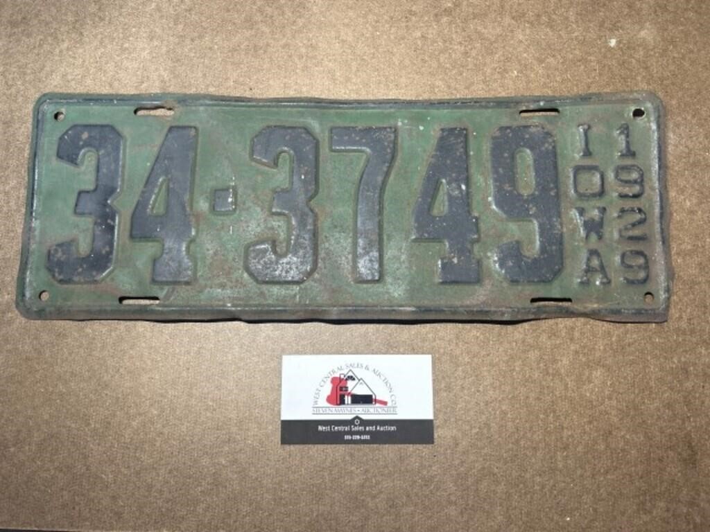 1929 license plate