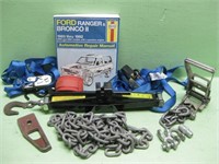 Assorted Automotive Items - Chain Is 9'