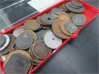 TRAY OF OLD WORLD COINS