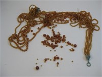 Antique Amber Glass Beads