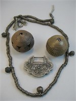 Metal Pendant & Beads