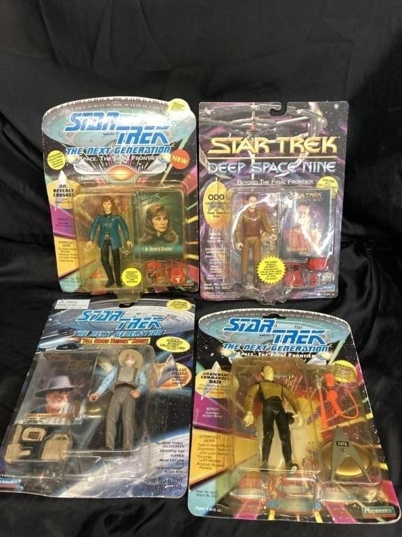 STAR TREK FIGURES / NOS / ORIGINAL PACKAGE / 4 PCS