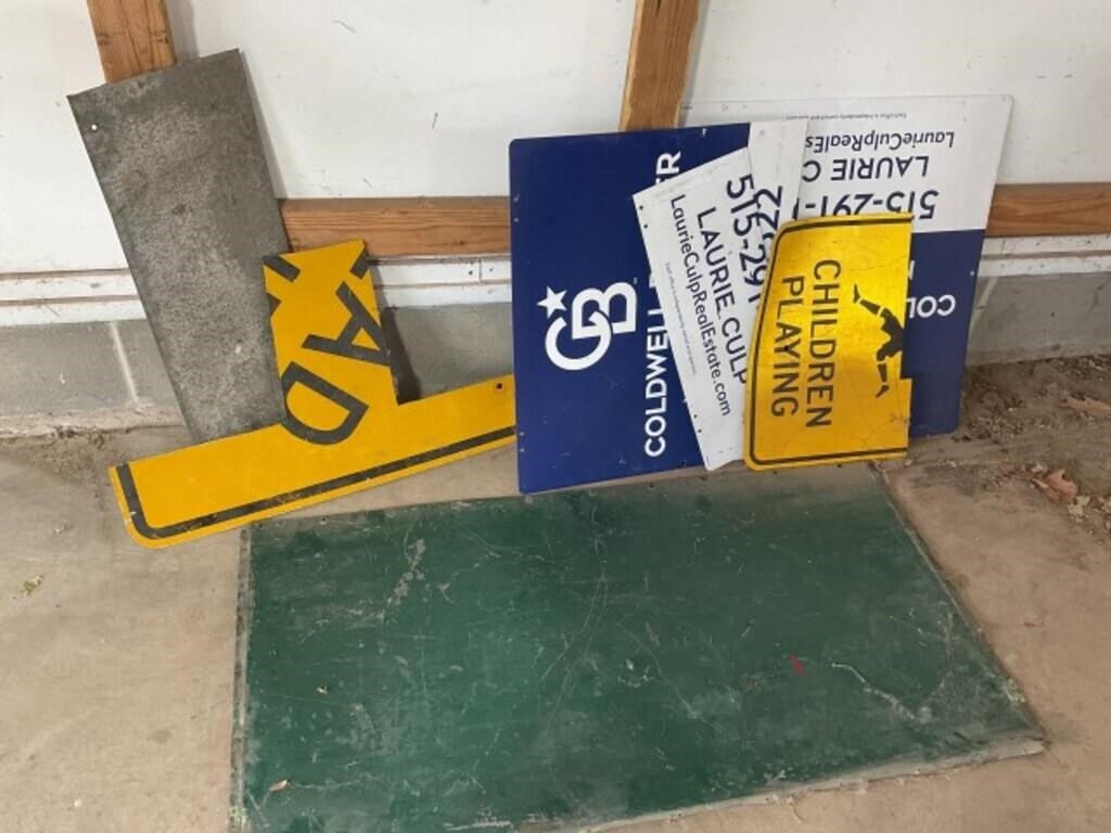 Metal sign scraps