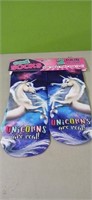 (2) New  Ladies 6-10 Unicorn socks