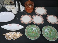 14 PCS ASSORTED SPODE, CHINA PLATES, DISHES, ETC