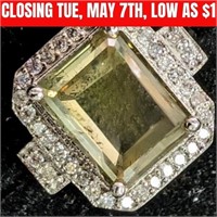 $38910 14K  Diamond (4.1Ct,I2,Fancy Yellowish Gree