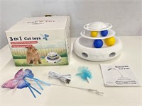 Cat Toys Rechargeable, Upgraded 3-in-1 Automatic