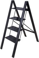 BAOYOUNI 4 Step Ladder Lightweight Folding Aluminl