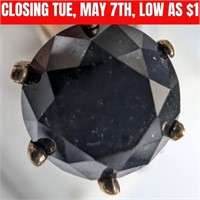 $2880 10K  2.57G, Treate Black Diamond 3.7Ct Ring
