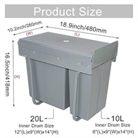 foriy Pull Out Trash Can Under Cabinet, Pull Out