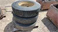 3- 11R 22.5 Tires on 10 Hole Rims