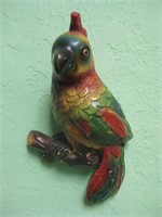 Vintage Chalkware Hand Painted Parrot