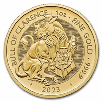 2023 1 Oz Gold Royal Tudor The Bull Of Clarence Bu