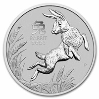 2023 Australia 1oz Platinum Lunar Rabbit Bu