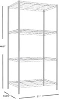 Home Basics Wire Shelf, White, 4 Tier