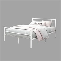JUISSANO Metal Full Bed Frame with Headboard