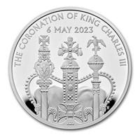 2023 Gb £5 Silver Coronation Of Charles Iii Coin