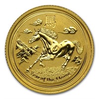 2014 Australia 1/10oz Gold Lunar Horse Bu Series 2