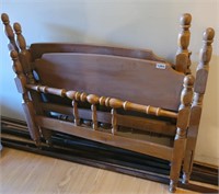 Two Twin Wood Bed Headboads Foot W/ Rails