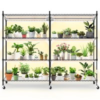 Bstrip Plant Shelf with Grow Light, 4-Tier Large