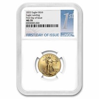 2022 1/4oz American Gold Eagle Ms70 First Day