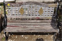 Cast Iron & Wood Mini Bench