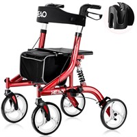 HEAO Rollator Walker with Seat for Seniors,4 x 10