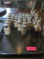LOT OF GLASS TABLE SHAKERS