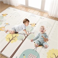 Pufeng Baby Play Mat 79" x 59", Reversible