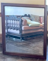 Wood Framed beveled edge mirror, 42.5" x 38.5"
