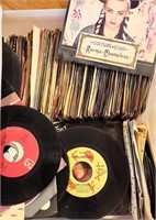 File Box with 100's 45 rpm records