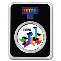 Tetris Tetrimino Blocks 1 Oz Silver Colored Rnd