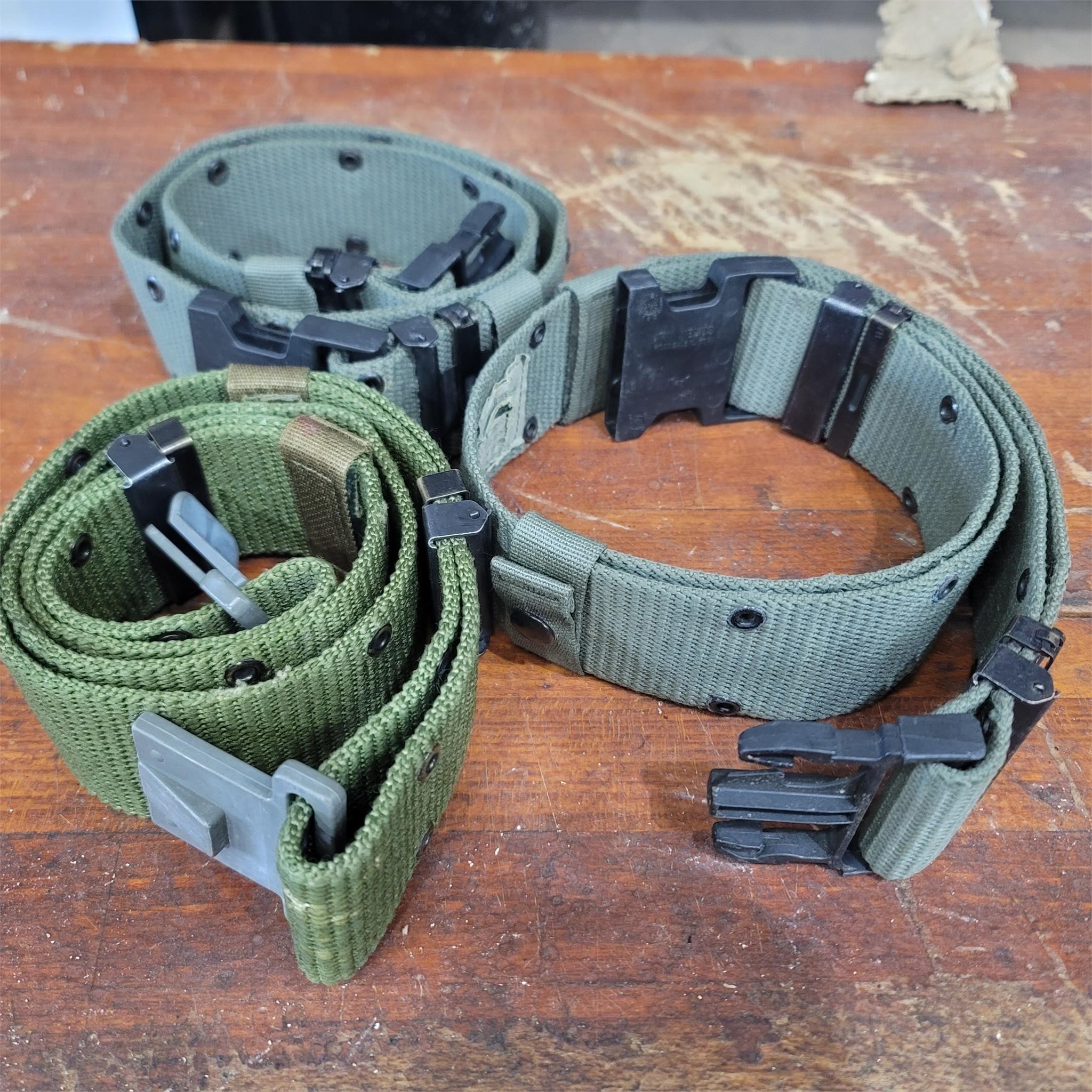 Lot of 3 GI Belts