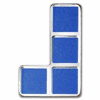2023 Tetris Niue 1 Oz Silver $2 J-tetrimino Blue