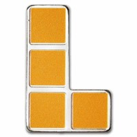2023 Tetris Niue 1 Oz Silver $2 L-tetrimino Orange