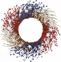 Sggvecsy 20inch 4th Of July Patriotic Day Wreath