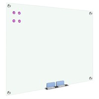 Magnetic Glass Whiteboard, Wall Mount Dry Erase W