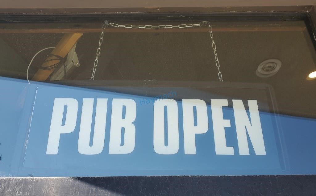 PUB OPEN LIGHTED SIGN 36" X 15"