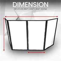 Pyle DJ Booth Foldable Cover Screen