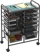 SimpleHouseware Rolling Utility Cart with 12