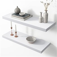 Amada White Floating Shelves L 23.6in Wall