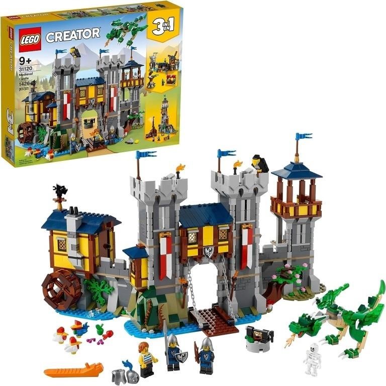 LEGO Creator 3 in 1 Medieval Castle Toy, 1426 PCS