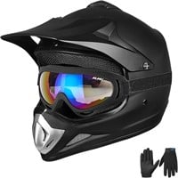 ILM Youth Dirt Bike Helmet BLD-818  Black  XL