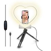 Coreaudio 12" Led Heart Shaped Ring Light With