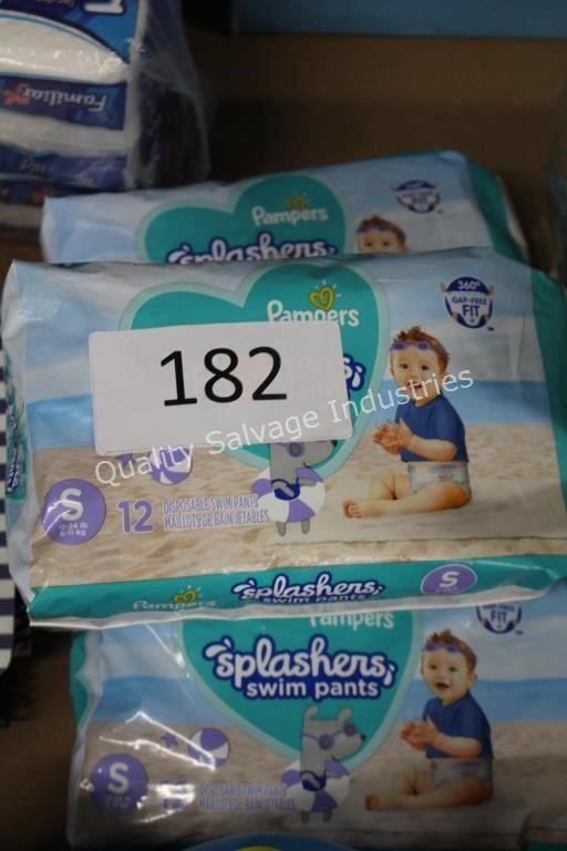 3-12ct pampers size S