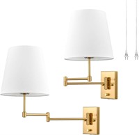 Gold Swing Arm Wall Lamp  Brass Sconces 2